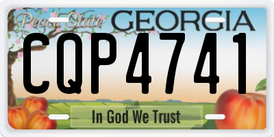 GA license plate CQP4741