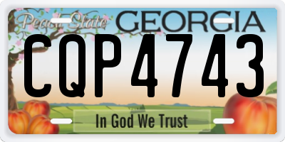 GA license plate CQP4743