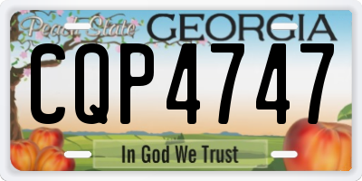 GA license plate CQP4747