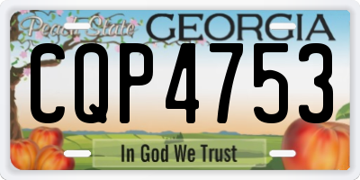 GA license plate CQP4753
