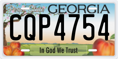 GA license plate CQP4754