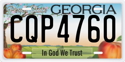 GA license plate CQP4760