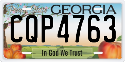 GA license plate CQP4763