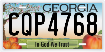 GA license plate CQP4768
