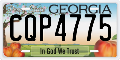 GA license plate CQP4775