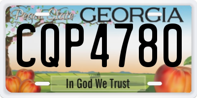 GA license plate CQP4780