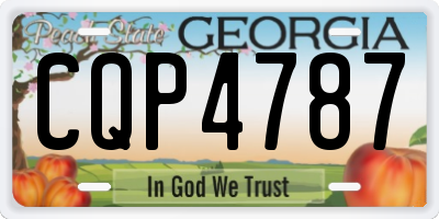 GA license plate CQP4787