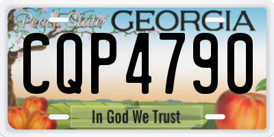 GA license plate CQP4790