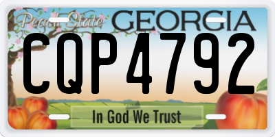 GA license plate CQP4792
