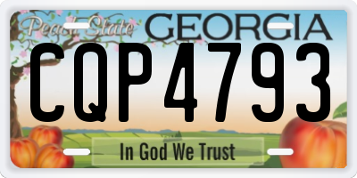 GA license plate CQP4793