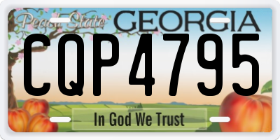 GA license plate CQP4795