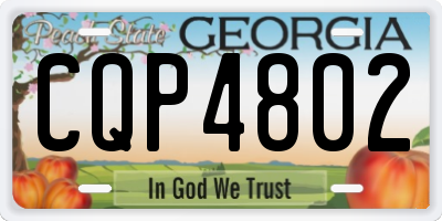 GA license plate CQP4802