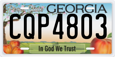 GA license plate CQP4803