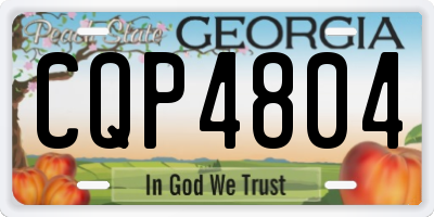 GA license plate CQP4804