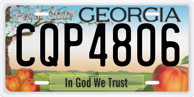 GA license plate CQP4806