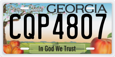 GA license plate CQP4807