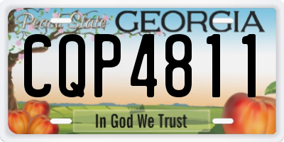 GA license plate CQP4811