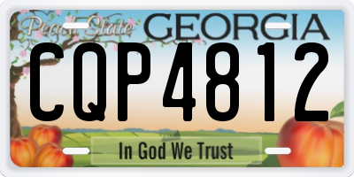 GA license plate CQP4812