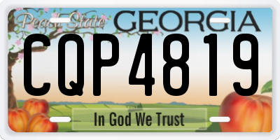 GA license plate CQP4819
