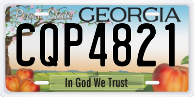GA license plate CQP4821