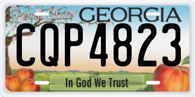 GA license plate CQP4823