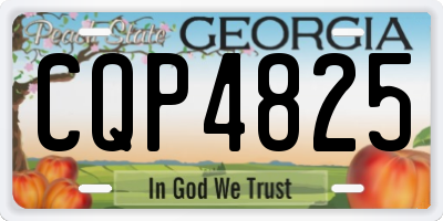 GA license plate CQP4825