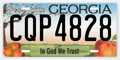 GA license plate CQP4828