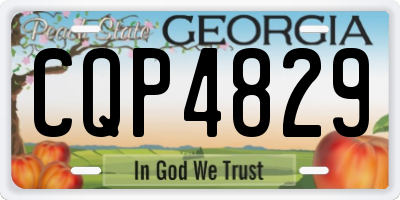 GA license plate CQP4829