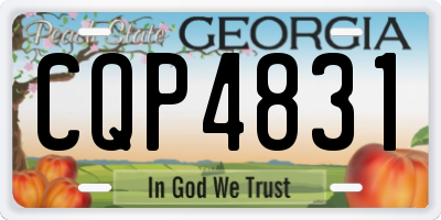 GA license plate CQP4831