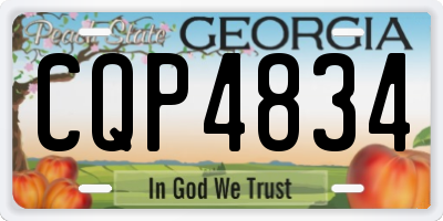 GA license plate CQP4834