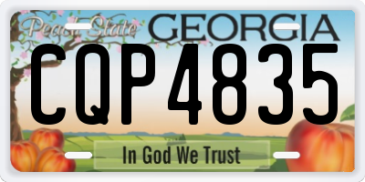 GA license plate CQP4835