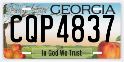 GA license plate CQP4837