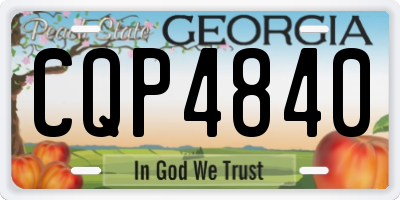 GA license plate CQP4840
