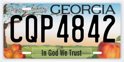 GA license plate CQP4842