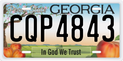 GA license plate CQP4843
