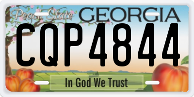 GA license plate CQP4844