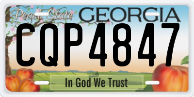 GA license plate CQP4847