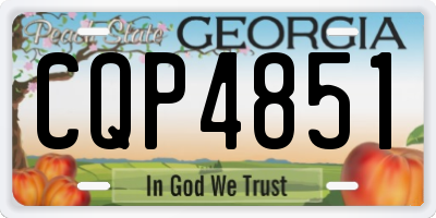 GA license plate CQP4851
