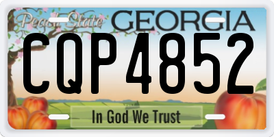 GA license plate CQP4852