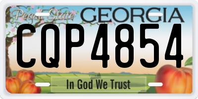 GA license plate CQP4854