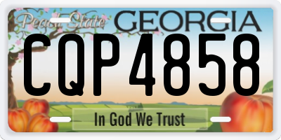 GA license plate CQP4858