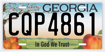 GA license plate CQP4861