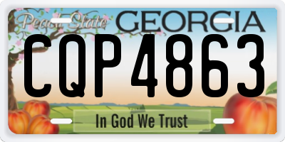 GA license plate CQP4863