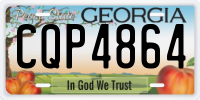 GA license plate CQP4864