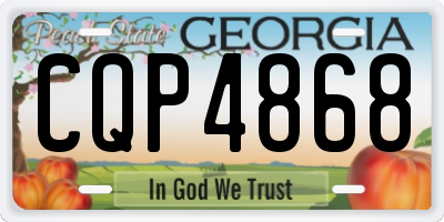 GA license plate CQP4868