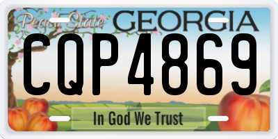 GA license plate CQP4869