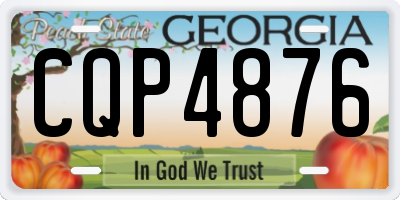 GA license plate CQP4876