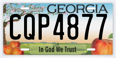 GA license plate CQP4877