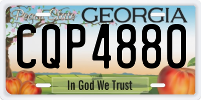 GA license plate CQP4880