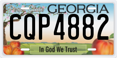 GA license plate CQP4882